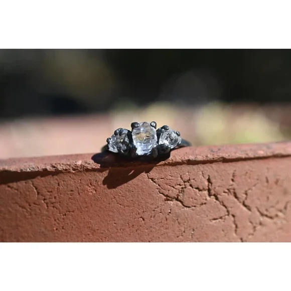 Engagement rings, raw diamond ring, raw stone ring, alternative engageme…